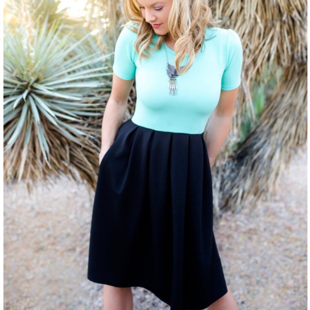 LuLaRoe Amelia Dress Color Blocked